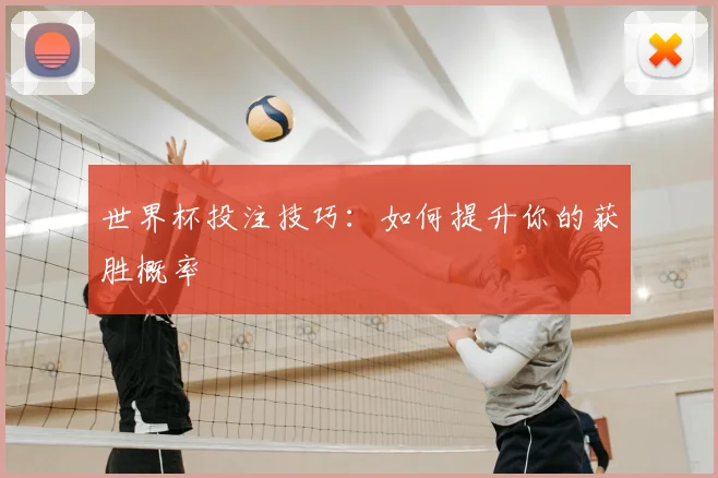 世界杯投注技巧:如何提升你的获胜概率